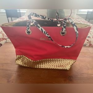 Lilly Pulitzer Pink & Navy Beach Bag
